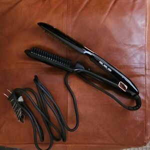 Hair staightener with IR and steam